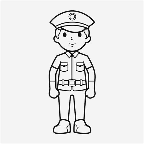 Premium Photo | Black and White Coloring Page Flat Vector Illustration ...