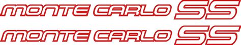 Amazon.com: Graphicsplus123 Chevy Monte Carlo SS Door Decals (Red ...