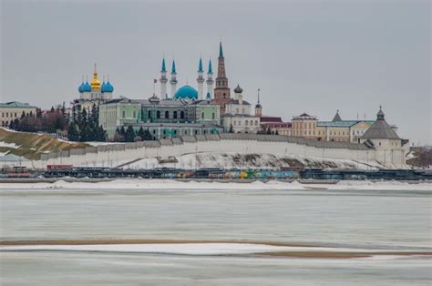 Premium Photo | Winter view at kazan kremlin, russia