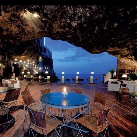 Cave restaurant "Grotta Palazzese" in Polignano a Mare, Puglia ...