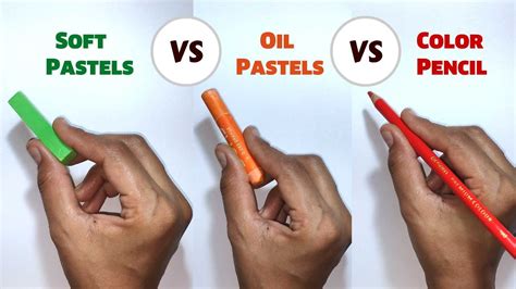 oil pastels vs soft pastels vs color pencils gradation - blending test ...