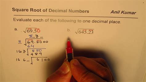 Square Root of Decimal Numbers Without Calculator - YouTube