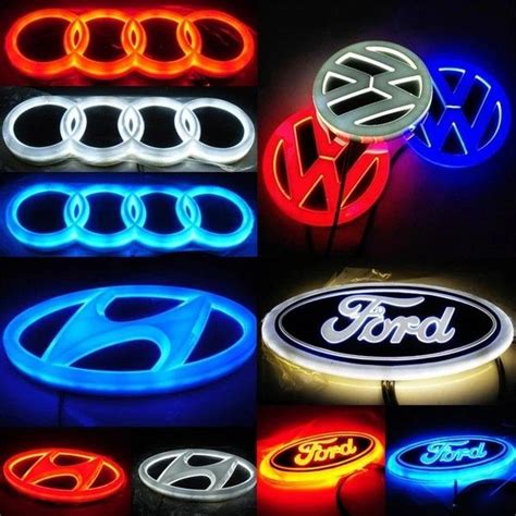 4D Car Logo Auto Badge LED Light | Car gadgets, Car logos, Cool car ...