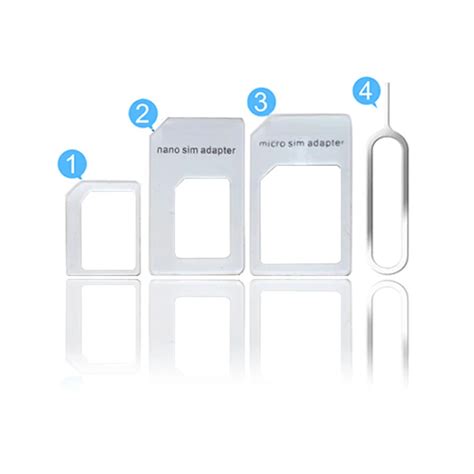 4 in 1 Nano Sim Card Adapter Micro Sim Card Adapter Standard Sim Card ...