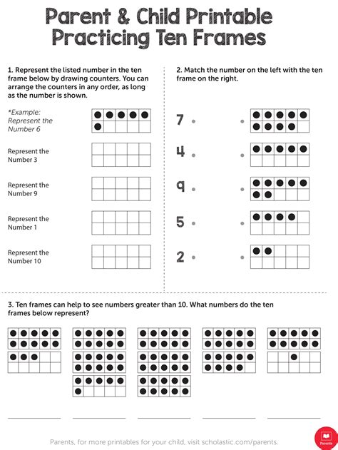 Ten Frame Math Printable - Printable Word Searches