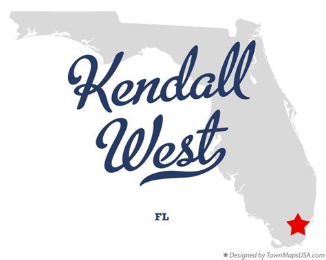 Map of Kendall West, FL, Florida