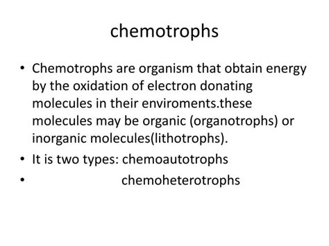 PPT - chemotrophs PowerPoint Presentation - ID:1992435