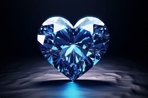 Precious New Heart Shaped Diamond. Generate Ai Stock Illustration - Illustration of carat ...