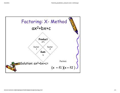 diamond method factoring (lesson 1) | Mathematics - Quizizz