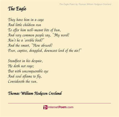 The Eagle Poem by Thomas William Hodgson Crosland