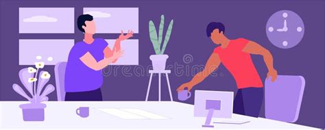 Men in the Workplace, Diversity, Vector Stock Illustration ...