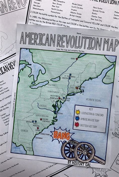 The American Revolution Map Activity Answers