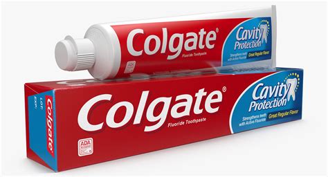 Colgate Toothpaste Box Tube Model - TurboSquid 1341311