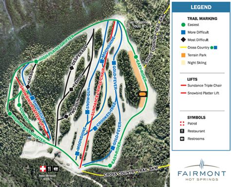 Fairmont Hot Springs Resort Ski Trail Map • mappery