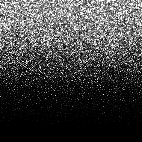 Silver glitter on a black background. - Vektorgrafik . eps 10. Silver ...