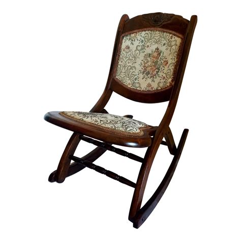 Antique Folding Rocking Chair | Chairish