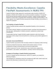 Empowering Excellence: Capella FlexPath Assessments in NURS FPX | Course Hero