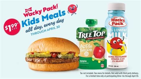 Sonic Offers $1.99 Wacky Pack Kids Meals All Day, Every Day - The Fast Food Post