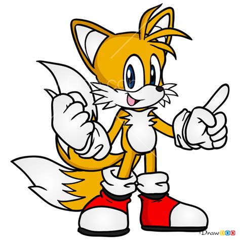 How to Draw Miles Tails Prower, Sonic the Hedgehog