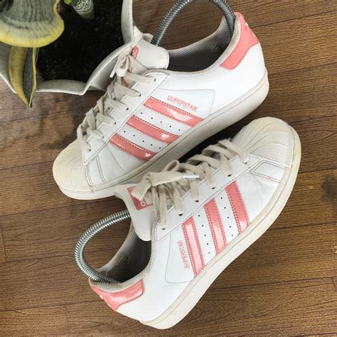 Adidas superstar White Pink Second on Carousell