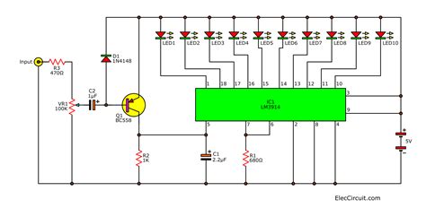 Lm3914 Vu Meter Circuit Diagram