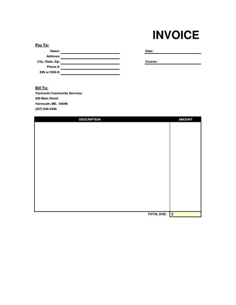 Free Editable Invoice Template * Invoice Template Ideas