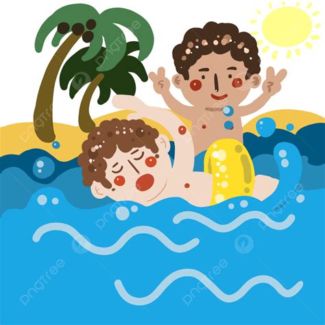 Crianças De Verão Nadando E Brincando PNG , Verão, Criança, Nadar Imagem PNG e PSD Para Download ...