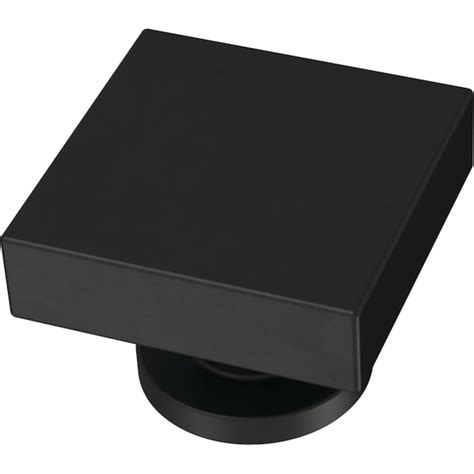 Brainerd Square 1-1/8-in Matte Black Square Cabinet Knob in the Cabinet ...