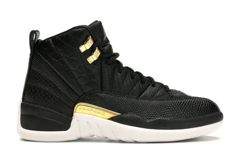 Jordan 12 Retro Black Metallic Gold White (Women's) - AO6068-007 - US