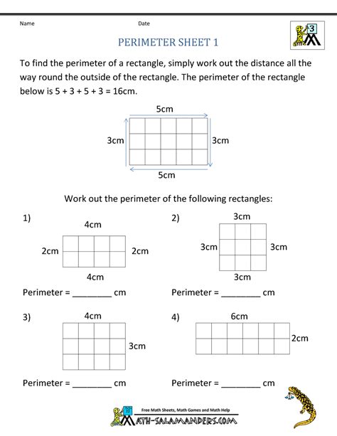 Perimeter Worksheets