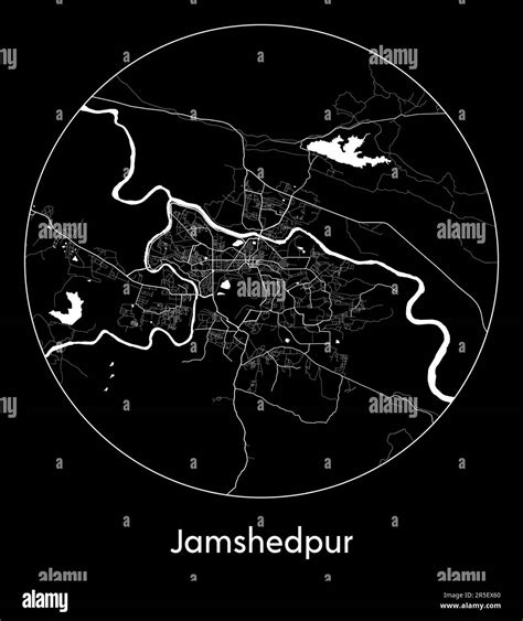 City Map Jamshedpur India Asia vector illustration Stock Vector Image ...