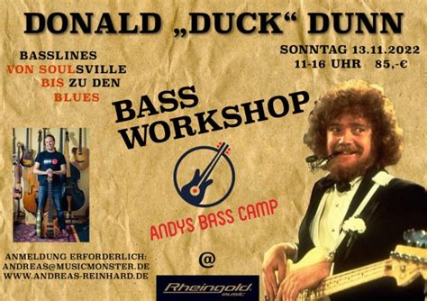 Donald Duck Dunn Bass Workshop ZUSATZTERMIN – Andreas Reinhard – Bassist