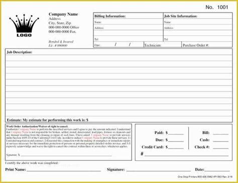 Plumbing Work order Template Free Of Plumbing Repair Work order form forms Pdf Template ...