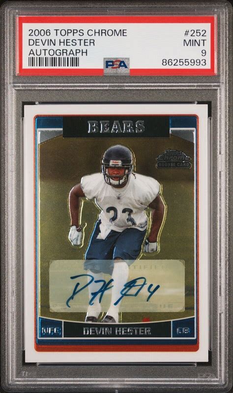 2006 Topps Chrome Devin Hester Autograph Rookie #252 PSA 9 Mint!! Hall Of Fame! | eBay