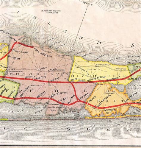 Long Island map Vintage map of Long Island Archival print | Etsy