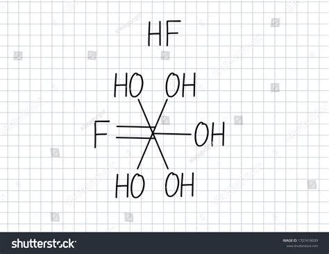 Hydrofluoric Acid Formula Handwritten Chemical Formula Stock ...