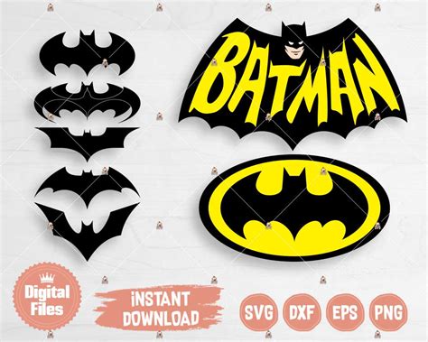 Batman Logos SVG for Silhouette, Cricut - Bundle - Svg Baby