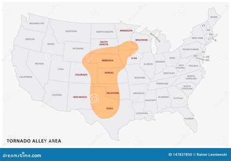 Oklahoma Tornado Alley Map