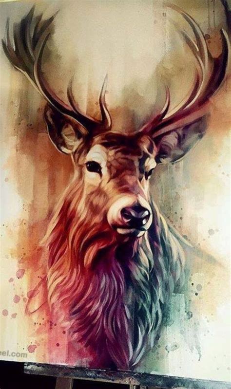 21+ Easy Acrylic Paintings Deer