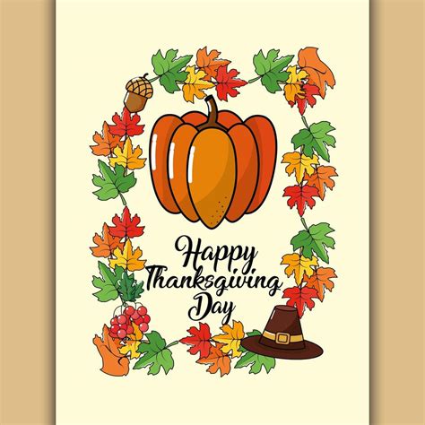 Happy thanksgiving day greeting card 1270496 Vector Art at Vecteezy