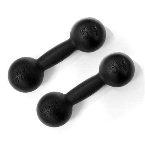 Golds Gym 2 x 10kg Cast Iron Dumbbells - Sweatband.com