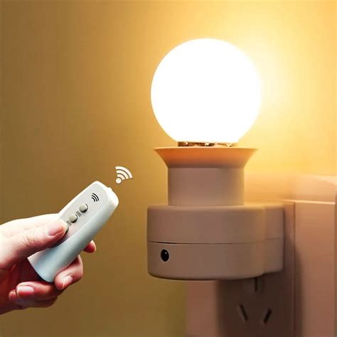 Night Light E27 LED Bulb with Wireless Remote Control Dimmable ndoor Lighting Night Light ...