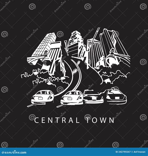 City Silhouette Building Art Abstract Vector Stock Vector ...