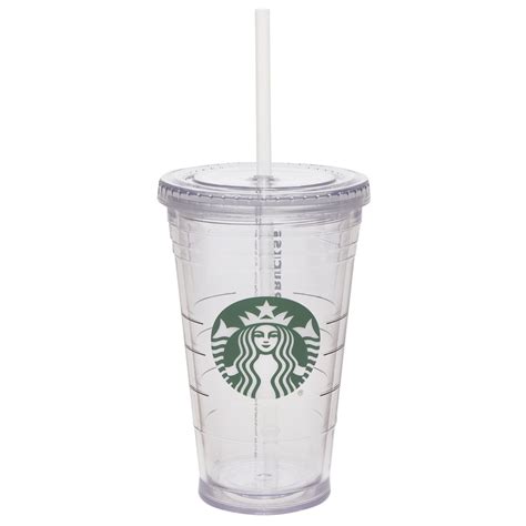 Starbucks 16 Ounce Clear Tumbler with Straw, 1 Each - Walmart.com - Walmart.com