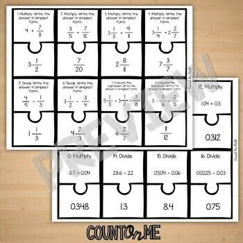 Fractions and Decimals Matching Game by Thriving Teacher Inc | TPT