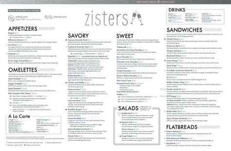 Online Menu of Zisters Restaurant, Elm Grove, Wisconsin, 53122 - Zmenu