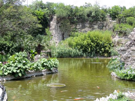 Japanese garden pond Stock Photo | Adobe Stock