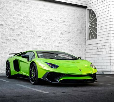 SupercarVibe™ on Instagram: “• Lime Green Lamborghini Aventador SV • Follow Our Friend ...