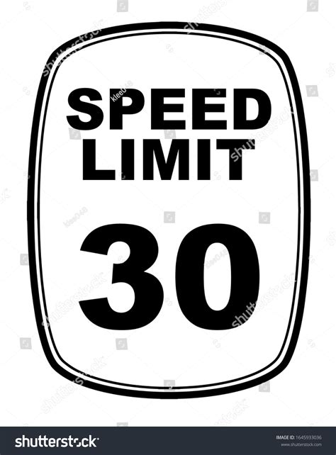 Speed Limit Traffic Signs Vector Icon Stock Vector (Royalty Free ...