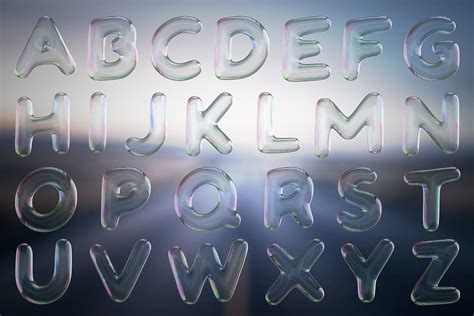 Bubble Text 3D Letters Set :: Behance